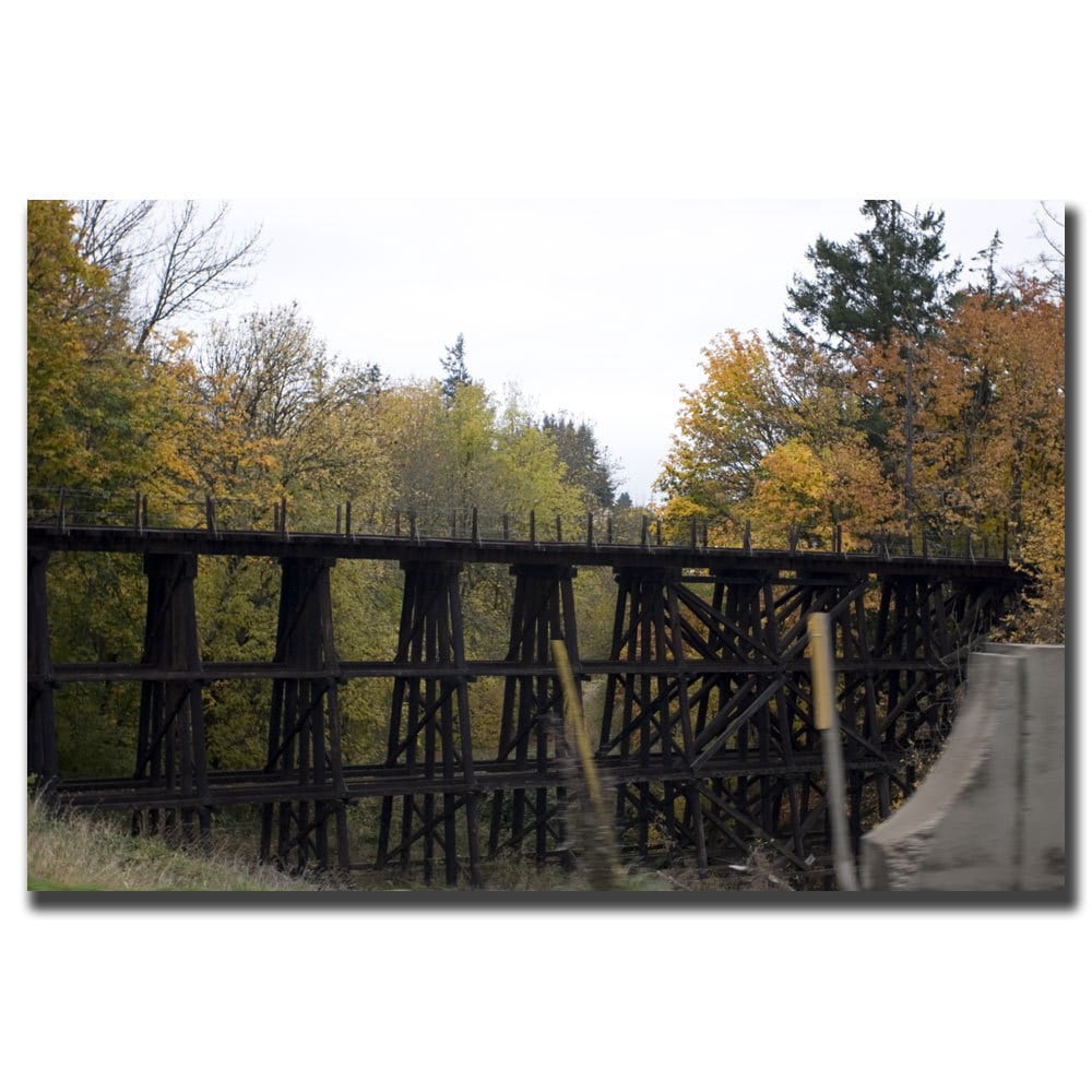 Trademark Art "Country Bridge" Canvas Art by Yale Gurney