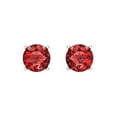 thumbnail image 3 of Clara Pucci 1.5Ct Natural Garnet Round Cut VVS1 Screw Back Stud 14k Solid hypoallergenic Gold Designer Earrings For January, 3 of 7
