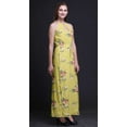 thumbnail image 5 of Bimba Floral Women Sleeveless Crew Neck Halter Gown With Side Slits Maxi Dress-Large, 5 of 6