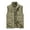 Khaki, variant on WREESH Fashion Vest Man Pocket Zipper No Hat Sleeveless Solid Color Tops Cotton Loose Coat Olive Green