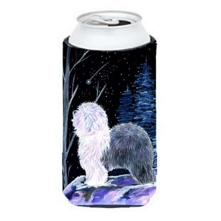 

Starry Night Old English Sheepdog Tall Boy bottle sleeve Hugger