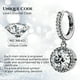 thumbnail image 5 of Pendientes SIGALIT Moissanite Halo Solitaire S925 Plateados, 5 of 8