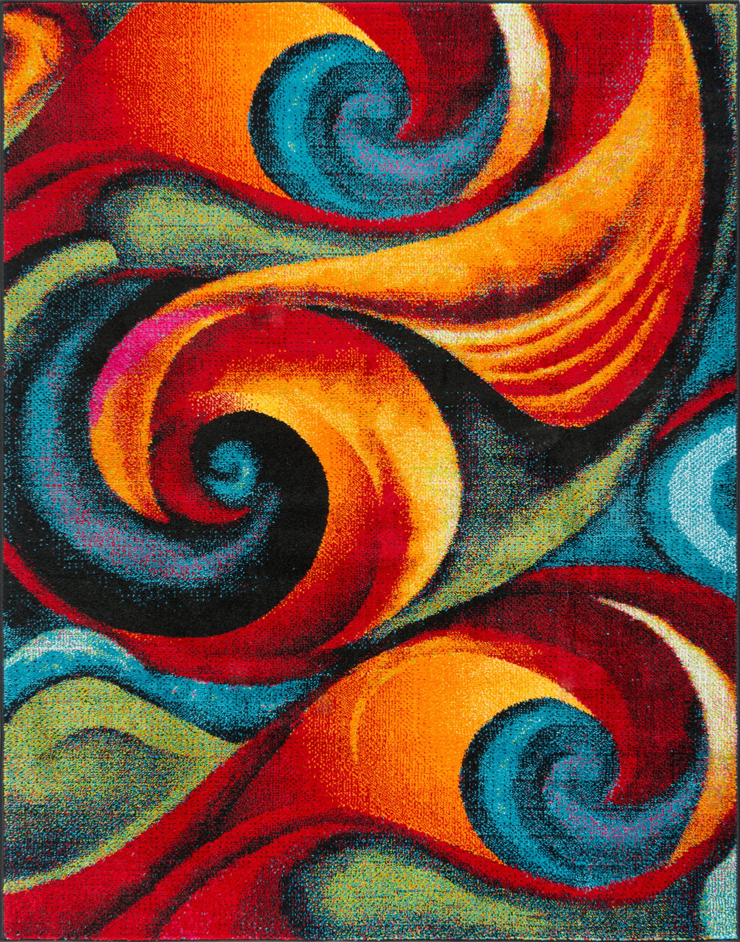 Symphony Contemporary 8' x 10' Multi-Color Polypropylene Indoor Area Rug