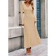 thumbnail image 3 of Vestido PRETTYGARDEN Suéter Manga Larga Cuello V Beige Talle S, 3 of 8
