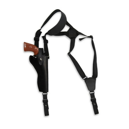 Barsony Right Hand Draw Black Leather Vertical Shoulder Holster Size 8 Colt Ruger S&W Taurus for 6