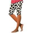 thumbnail image 2 of LOVZFMLL Capris d'Été Taille Haute pour Femmes Imprimés Assortis Ajustés Yoga Gym Multicolore m, 2 of 5