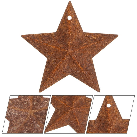 TEHAUX Party Rusty Stars Decor 50Pcs Rusty Stars Pendants for Christmas and New Year