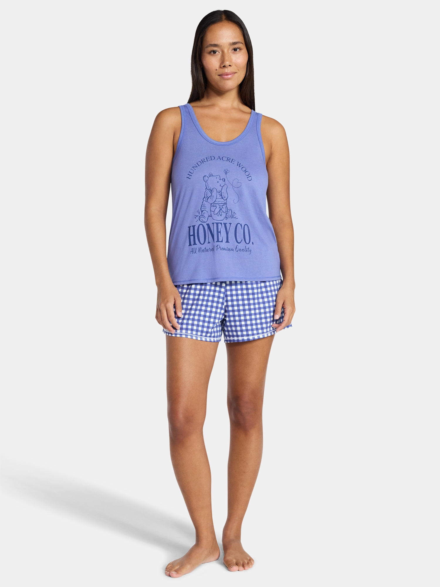 Disney Winnie the Pooh Women's and Women's Plus Tank Top and Shorts Pajama Set, 2-Piece, Sizes XS-3X
