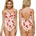 thumbnail image 3 of Aayomet Women Swimsuits Suit Square Neck Cutout Back Tummy Control with Adjustable Spaghetti Straps,Pink M, 3 of 3