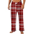 thumbnail image 3 of Trgacdwlo Flannel Pajama Pants Men Plaid Fuzzy Sleepwear Men's Pajama Pants Fleece Elastic Waist Fall Winter Comfy Lounge Pants Men, 3 of 6