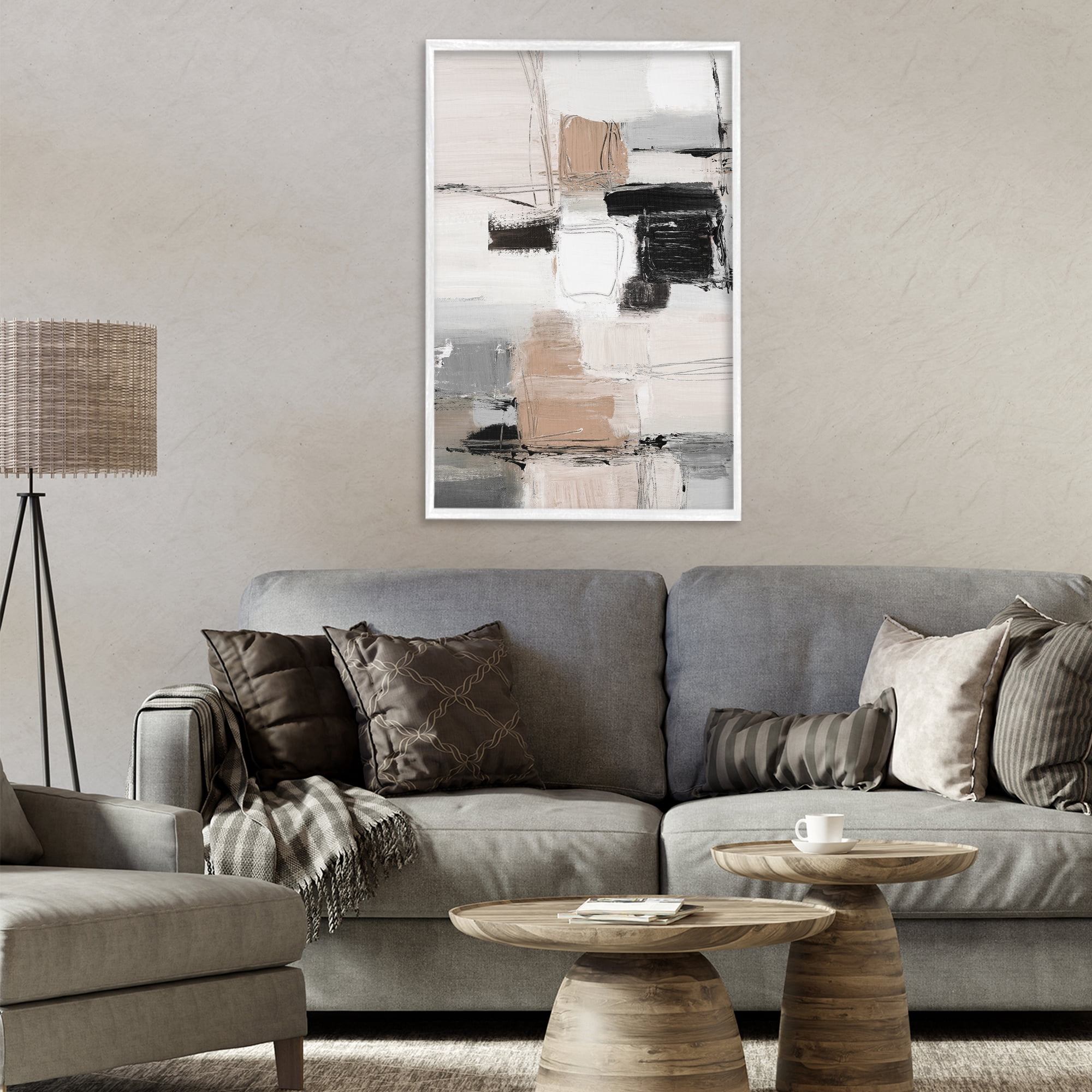 Stupell Industries Contemporary Neutral Variety White Framed Giclee Art, design by Lanie Loreth