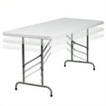 thumbnail image 2 of Bowery Hill Table Pliante en Plastique de Granit Réglable en Blanc, 2 of 2