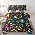 thumbnail image 1 of Math Bed in a Bag Full 7 Pieces,Math Equations Art Comforter Set Reversible Mathematical Formula Design,Ultra Soft & Breathable Bedding Sets with Comforter,Sheets,Pillowcases & Shams, 1 of 5