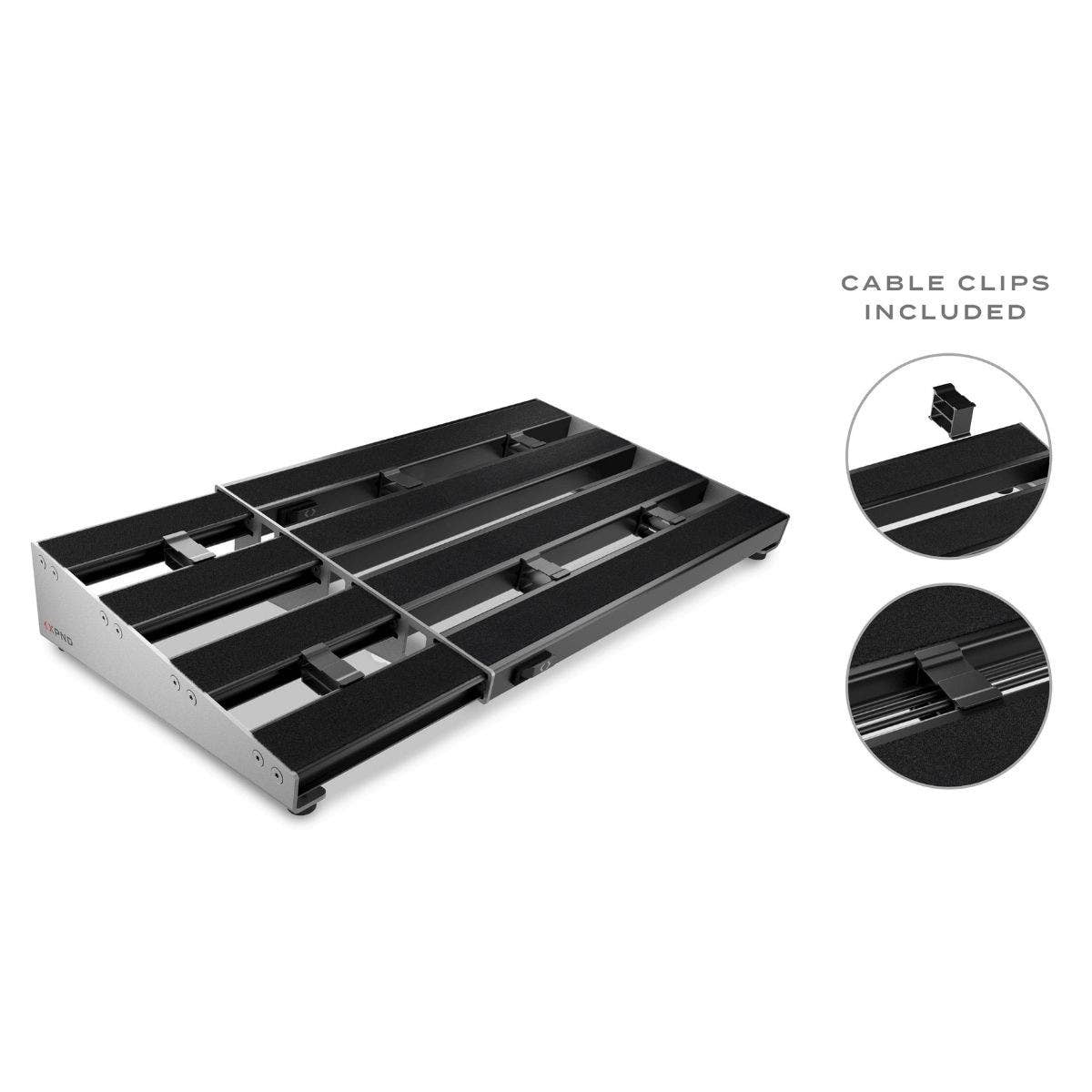 D'Addario PW-XPNDPB-02 XPND Pedalboard Telescopically Expanding 4-Rail System Large Black