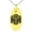 Gold, variant on Stainless Steel Letter M Initial 3D Cube Box Monogram Engraved Small Oval Charm Pendant Necklace