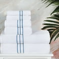 thumbnail image 2 of Superior 100% Turkish Cotton Plush 6-Piece Solid Highly Absorbent Towel Set, Light Blue, 2 of 5