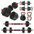 thumbnail image 2 of 5-in-1 Adjustable Dumbbell Set, 20-90 Lbs, for Home Gym Workouts, Converts to Barbell, Kettlebell, Push-Up Stand, 2 of 8