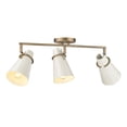 thumbnail image 3 of Golden Lighting Reeva 3-light Semi-Flush Mount in Modern Brass and Glossy Ecru shade, 3 of 10