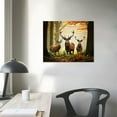 thumbnail image 3 of JEUXUS Animals Canvas Wall Art Deer Pictures Canvas Prints Wall Painting on Canvas Decor for Living Room Bedroom Home Office Wall Decor Stretched and Framed Artwork, 3 of 4