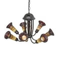 thumbnail image 4 of 24" Wide Stained Glass Pond Lily 7 Light Chandelier, 4 of 6