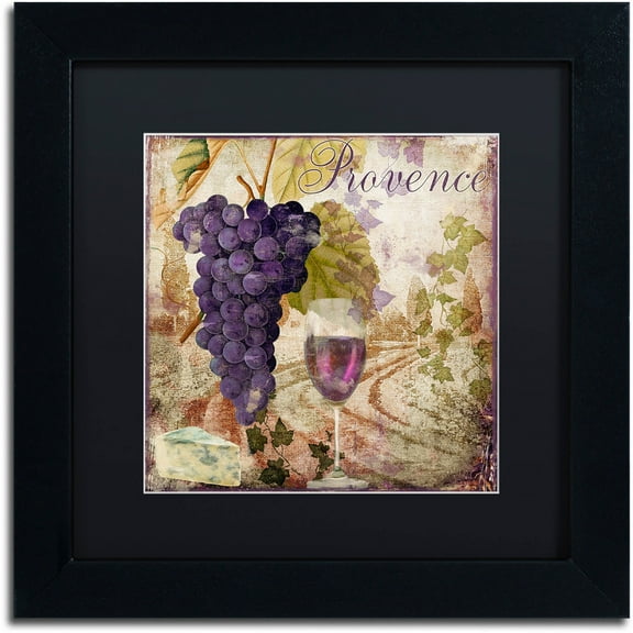 Trademark Fine Art "Wine Country III" Canvas Art by Color Bakery Black Matte, Black Frame