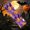 Purple, variant on 8.8IN Halloween Wide Fabric Headbands for Women, Pumpkin Ghost Bat Skull Spooky Printed Stretch Hair Bands, Cute Fall Holiday Party Cosplay Hair Accessories,Purple