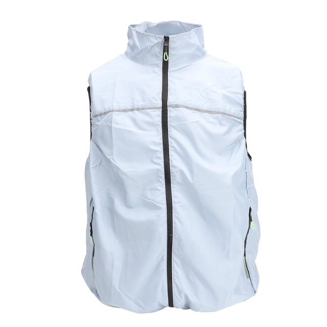 Gilet de Travail Climatisé avec 2 Ventilateurs, Gilet de Refroidissement USB Réglable à 3 Niveaux pour Hommes et Femmes, Veste de Refroidissement d'Été pour Cyclisme, Course et Sports de Plein Air