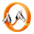 thumbnail image 1 of Dsseng 100CM 4-In-1 Charging Cable USB Type-C 8Pin 100W 480Mbps Fast Charging Cellphone Tablet Zinc Alloy Silicone Data Cable Wire Cord, 1 of 10