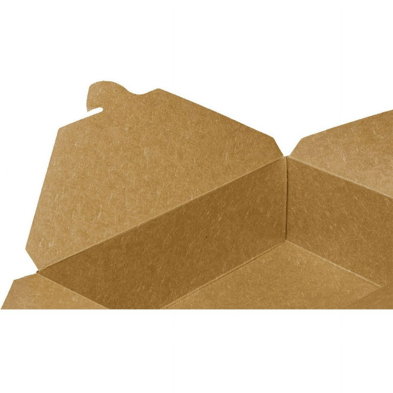 Karat 76 fl oz Fold-To-Go Box #3, Kraft - 200 pcs