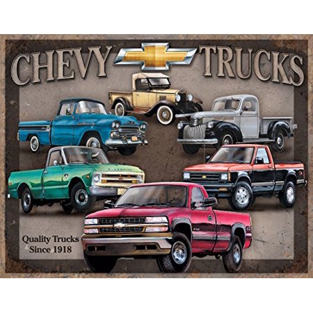 UPC 605279117475 product image for Chevy Truck Tribute Metal Tin Sign 16