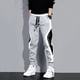 thumbnail image 4 of Pantalones con forro polar para hombre, otoño e invierno, gruesos, cálidos, de moda, con costuras en contraste de color, bordados, pantalones deportivos ingleses con tobillos atados, 4 of 5