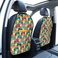 thumbnail image 2 of Goofa Retro With Joysticks Pattern Car Back Seat Protector for Kids (2 Pack) ,Anti-kick Storage Mat for Car Seats,Shields from Footprints, 2 of 6