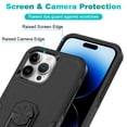 thumbnail image 5 of TUFF Shockproof Hybrid Armor Case with Ring Grip for iPhone 15 - Black, 5 of 10