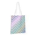 thumbnail image 2 of ZNDUO Canvas Tote Bag, Colorful Zigzag Stripes Pattern Reusable Grocery Bags for Shopping, Gym, School, Beach, 2 of 8
