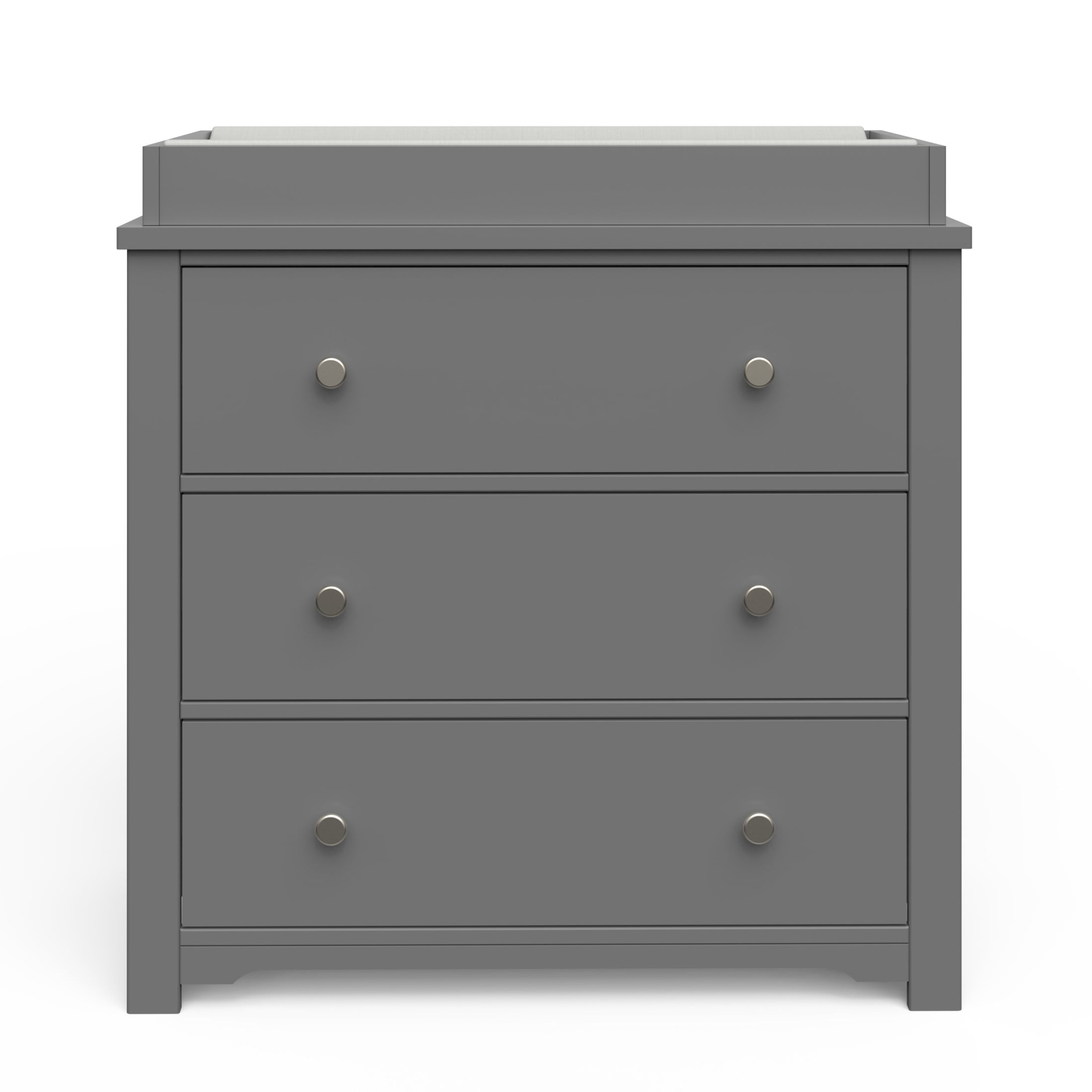 Child Craft Camden Crib and Dresser Nursery Set, 4-in-1 Convertible Crib with 3-Drawer Dresser, Cool Gray, 2-Piece