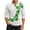 Dark Green, variant on Men's St. Patrick's Day Shamrock Henley Shirt 3/4 Sleeve Clover Print Top