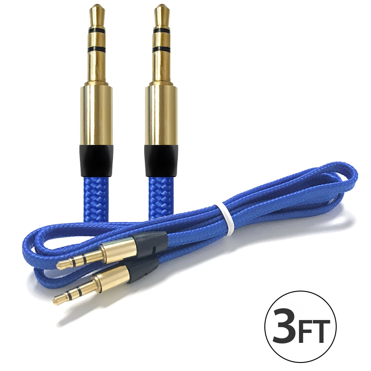 2x 3.5Mm Male To Male Audio Cable by FREEDOMTECH 3FT Universal