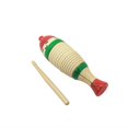 thumbnail image 1 of Lishi Wooden Fish-shaped Guiro Percussion Instrument - Set of 2, 1 of 4