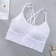 thumbnail image 3 of Women's Sports Bras Woman Bras With String Quick Dry Shockproof Running Fitness Large Size Underwear Bras for Women No Underwire White XL, 3 of 8