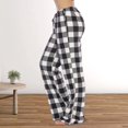 thumbnail image 2 of Mepaouo Women Pajama Pants Warm Plaid Lounge Pj Bottoms Drawstring Wide Leg Sleepwear Sizes S-3X, 2 of 8