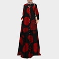 thumbnail image 2 of Women's Long Sleeve Button Down Abaya Casual Dress Dubai Outfits, 2 of 5