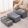 thumbnail image 5 of Yayun Foldable Fabric Clothing Storage Bin Closet Organizer, Gray, 2 Pack, 5 of 7