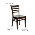 thumbnail image 5 of Flash Furniture HERCULES Series Ladder Back Walnut Wood Restaurant Chair, 5 of 11
