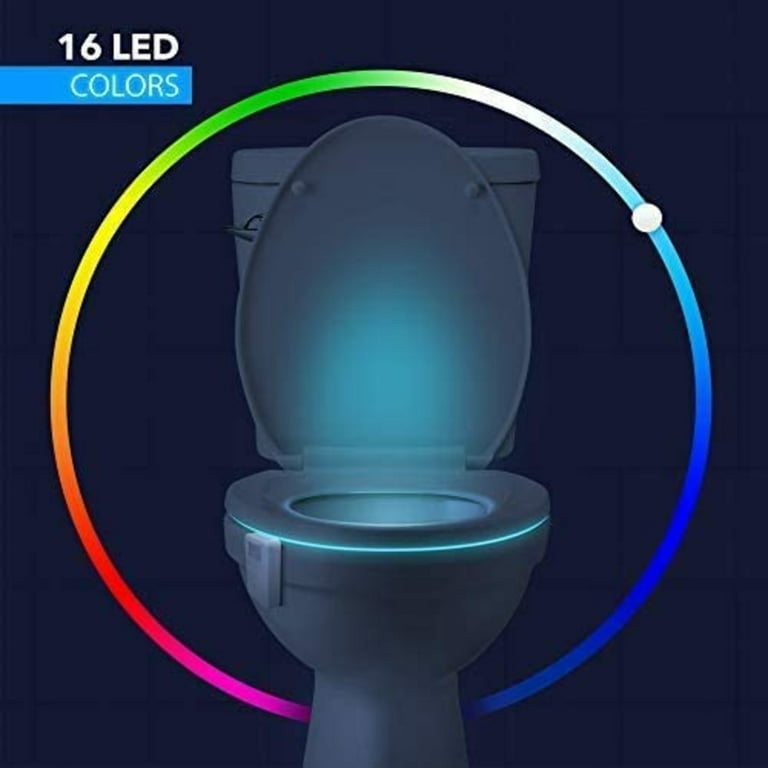 2 Pack 16 Color Changing Toliet Night Light Motion Sensor LED