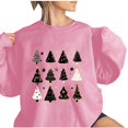 thumbnail image 4 of WXLWZYWL Oversized Christmas Sweatshirts for Women 2024 Ugly Christmas Sweaters Cute Reindeer Graphic Crewneck Pullover Tops, 4 of 4