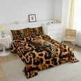 thumbnail image 2 of Erosebridal Leopard Print Comforter Set Wild Animal Skin Bed Comforter Set Brown Black Tie Dye Cheetah Bedding, South American Animals Duvet Set Queen 3 Piece - 1 Comforter 2 Pillowcases, 2 of 6