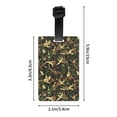 thumbnail image 4 of Luggage Tags for Suitcases, Birds Green Camouflage Leather Bag Luggage Tags ID Label Tags Privacy Protection Travel Bag Labels, 4 of 6