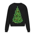 thumbnail image 3 of Sudadera sin capucha para hombre, cuello redondo, deportiva, con estampado de árbol de Navidad, sudadera con capucha, jersey de manga larga, blusa de poliéster para hombre, 3 of 4