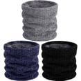 thumbnail image 1 of 3 Pcs Cache-Cou d'Hiver pour Hommes Femmes, Cache-Cou en Polaire Épais, Masque Facial Coupe-Vent pour Ski, Randonnée, Course, Activités Extérieures, 1 of 11