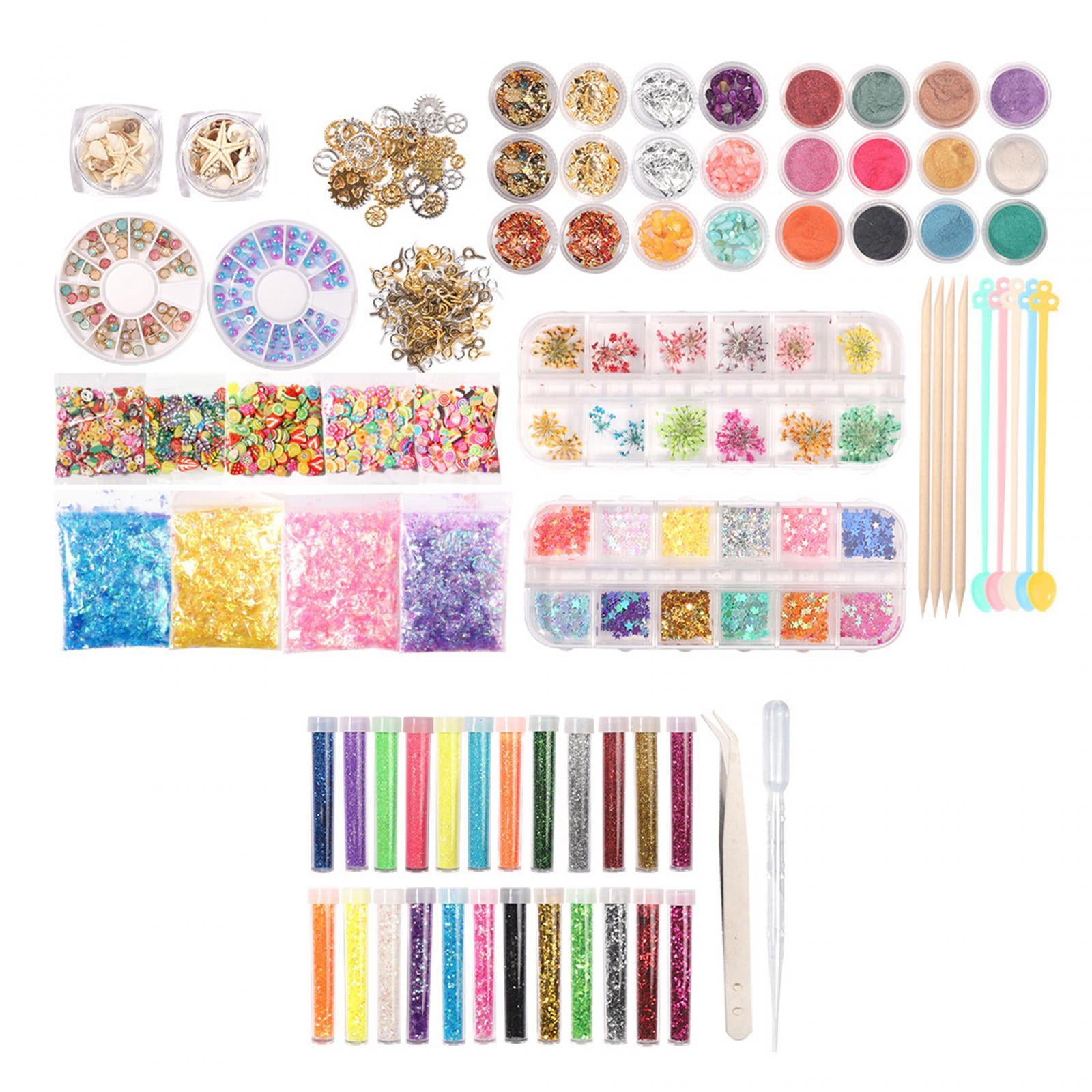 Milageto Resin Decoration Accessories Set Epoxy Art Crafts Tools Nail Art Decorations for